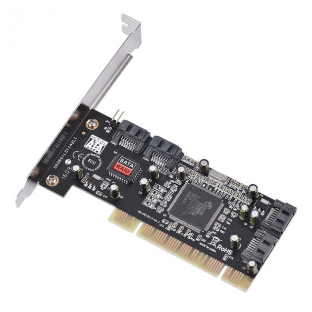 Контроллер DIEWU PCI to SATA, Silicon Image SIL3114 Raid - изображение 1