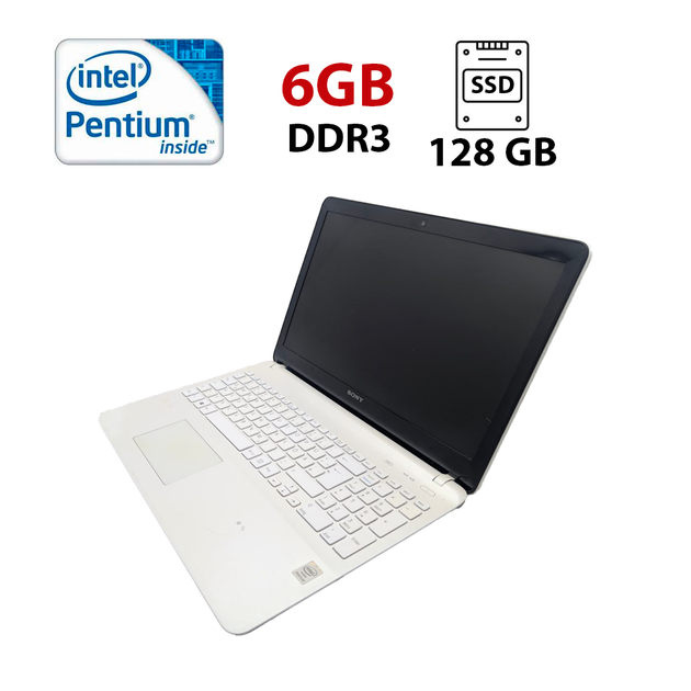 Ноутбук Sony Vaio SVF152C29M / 15.6" (1366x768) TN / Intel Pentium 2117U (2 ядра по 1.8 GHz) / 6 GB DDR3 / 128 GB SSD / Intel HD Graphics 2500 / WebCam б/у - Фото 1 Ноутбук Sony Vaio SVF152C29M / 15.6" (1366x768) TN / Intel Pentium 2117U (2 ядра по 1.8 GHz) / 6 GB DDR3 / 128 GB SSD / Intel HD Graphics 2500 / WebCam б/у - изображение 1