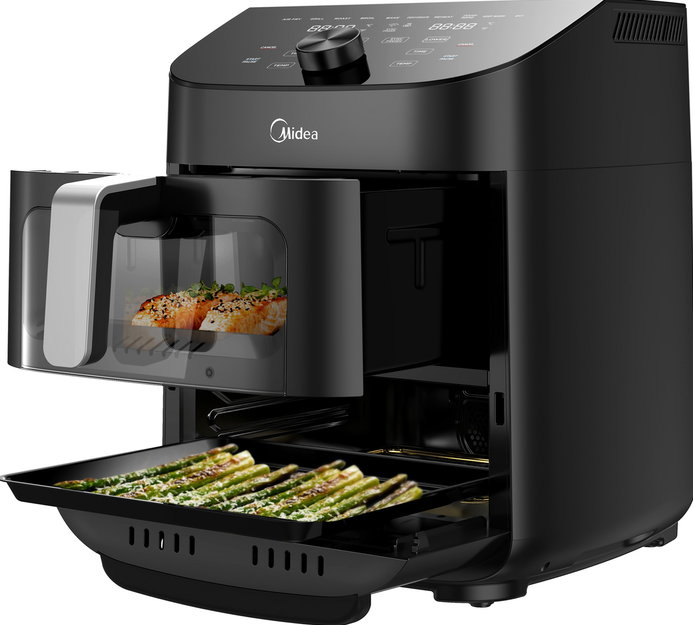 Мультипіч аерогриль. Midea MF-CY110A двозонна 11 літрів - Фото 2 Мультипіч аерогриль. Midea MF-CY110A двозонна 11 літрів - изображение 2