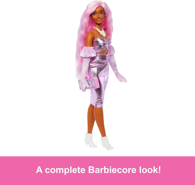 Lalka Mattel Barbie Fashionista Deluxe Style Pink Hair HYV25 (0194735255979) - obraz 6