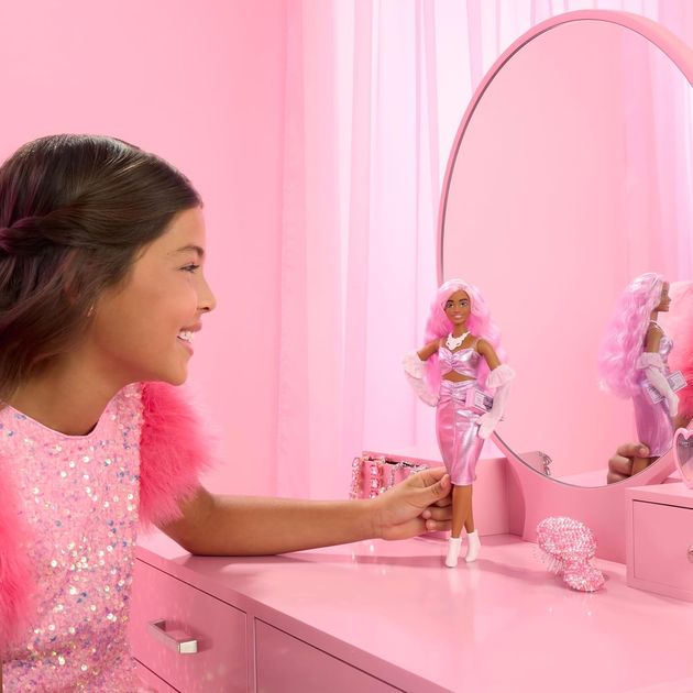 Lalka Mattel Barbie Fashionista Deluxe Style Pink Hair HYV25 (0194735255979) - obraz 9