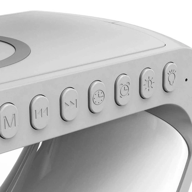 Настільний нічник із бездротовою зарядкою RGB Happy Light Smart Light Sound Machine 24 см (520) - зображення 2