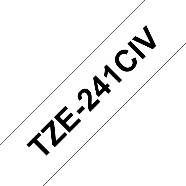 Taśma Brother TZe-241CIV Laminated 18 mm 8 m 20 Pack Black/White (BROTTZ241C) - obraz 3