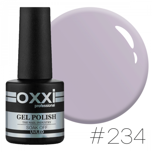 Гель-лак Oxxi Professional № 234 (светло-сиреневый, эмаль), 10мл - Фото 1 Гель-лак Oxxi Professional № 234 (светло-сиреневый, эмаль), 10мл - изображение 1