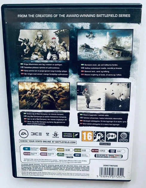 Battlefield Bad Company 2, английская версия - диск для PC, Б/У - Фото 3 Battlefield Bad Company 2, английская версия - диск для PC, Б/У - изображение 3