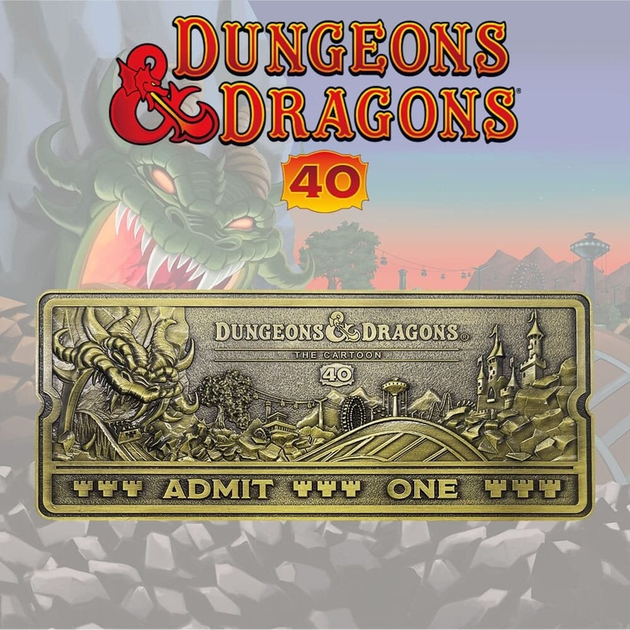 Білет Fanattik Dungeons & Dragons: The Cartoon Replica 40th Anniversary Rollercoaster Limited Edition (5060948290760) - зображення 4