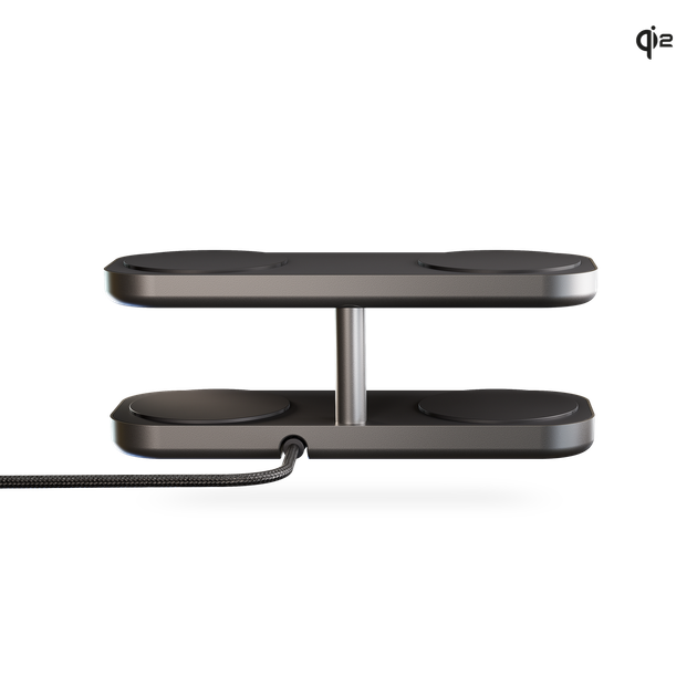 Безпроводная зарядка Zens Quattro Wireless Charger Pro 4 Black (ZEQC01B/00) - Фото 3 Безпроводная зарядка Zens Quattro Wireless Charger Pro 4 Black (ZEQC01B/00) - изображение 3