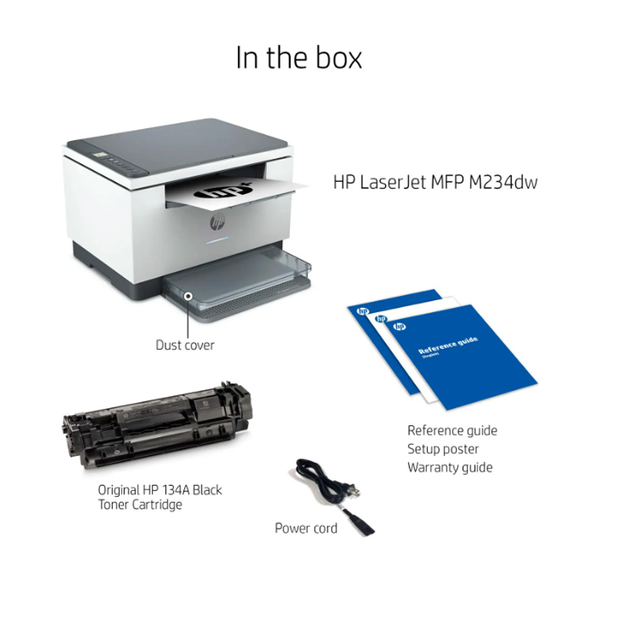 Лазерний принтер для друку БФП сканер і копір 3 в 1 HP LaserJet MFP M234dw чорно білий для дому та офісу інтерфейси USB 2.0/Wi-Fi/Bluetooth/Ethernet - зображення 10