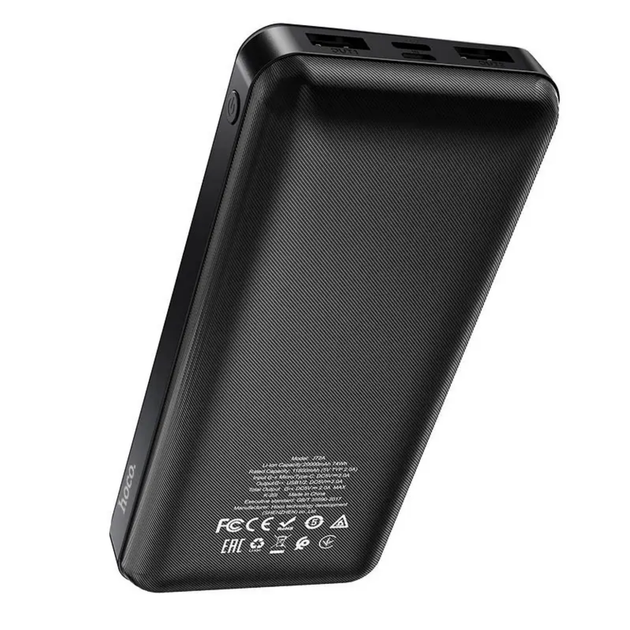 Повербанк Hoco J72A 20000mAh 2USB/Type-C/MicroUSB Чорний - зображення 4