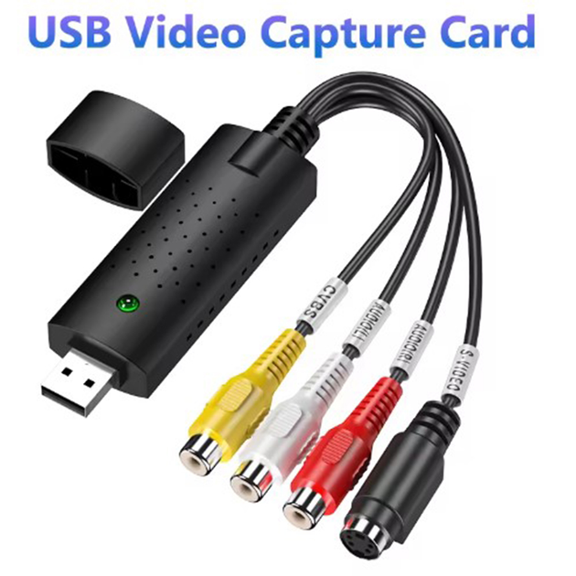 Карта захвата видео Howei USB 2.0 TV DVD VHS DVR видео аудио конвертер Черный (0503-003-00) - изображение 4