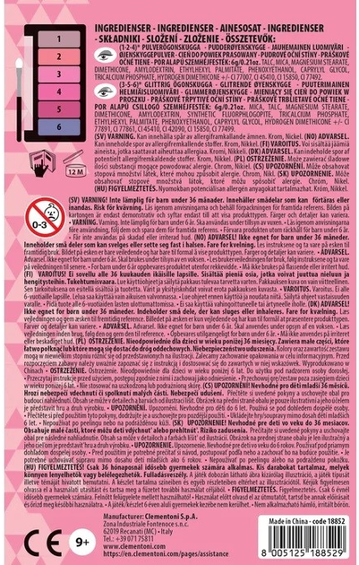 Zestaw cieni do powiek Clementoni Crazy Chic paletka Pink Power (8005125188529) - obraz 3