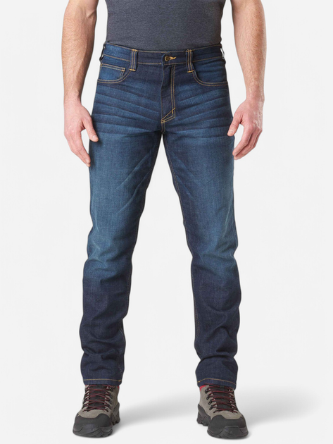 Тактичні штани джинсові чоловічі 5.11 Tactical Defender-Flex Slim Jeans 74465ABR-649 W34L32 Dark Wash Indigo (888579904383) - зображення 1