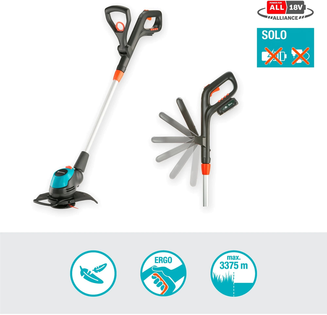 Podkaszarka akumulatorowa Gardena EasyCut 23/18V P4A Solo (14700-55) - obraz 3