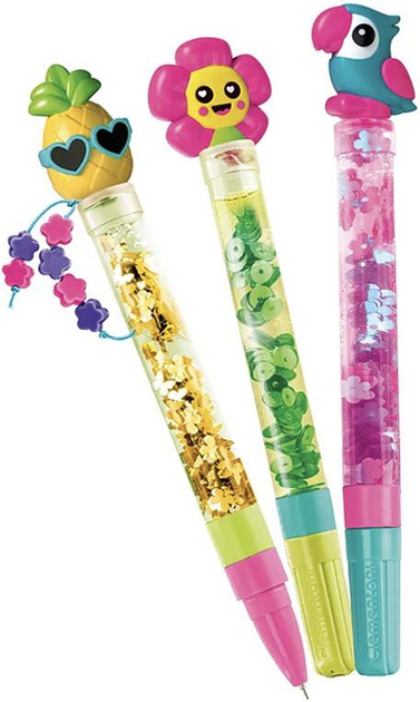 Zestaw kreatywnych długopisów Clementoni IDEA Mini Factory Tropical Pens 3 sztuki (8005125188307) - obraz 3