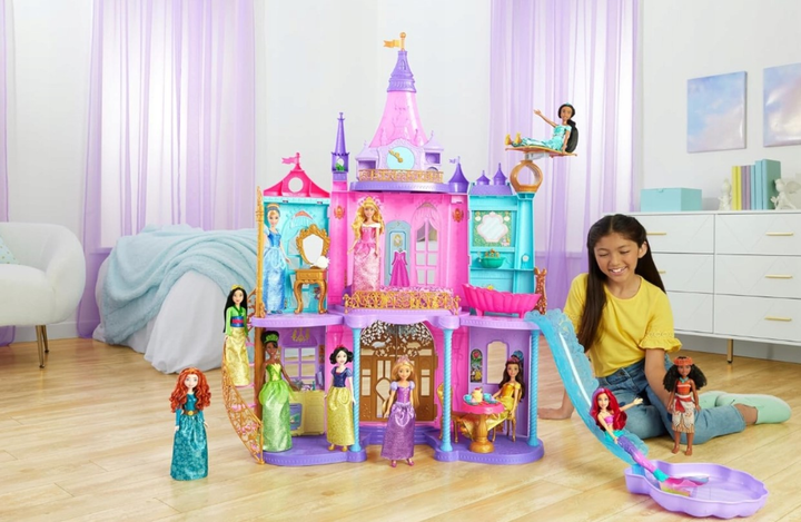 Domek dla lalek Mattel Disney Princess Wymarzony Pałac Księżniczek XXL HLW29 (0194735120420) - obraz 13