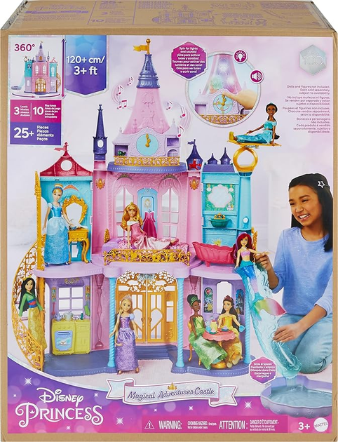 Domek dla lalek Mattel Disney Princess Wymarzony Pałac Księżniczek XXL HLW29 (0194735120420) - obraz 11