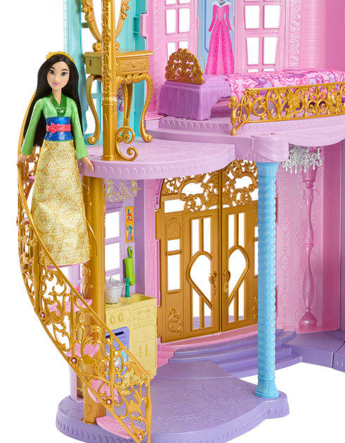 Domek dla lalek Mattel Disney Princess Wymarzony Pałac Księżniczek XXL HLW29 (0194735120420) - obraz 4