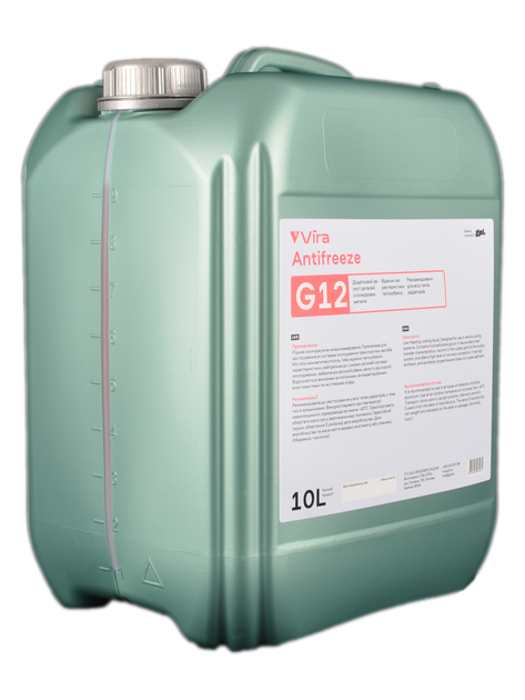 Жидкость охлаждающая Vira Antifreeze G12 -40°C красная 10 кг (VI0042) - изображение 2