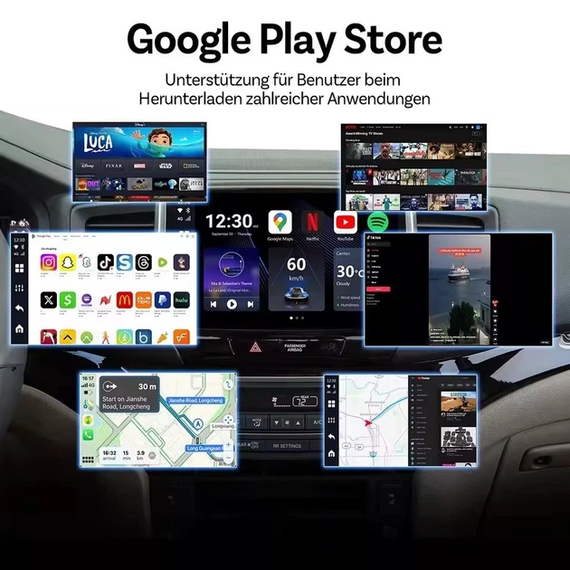 Ottocast P3 Lite авто приставка с Android 12 через CarPlay