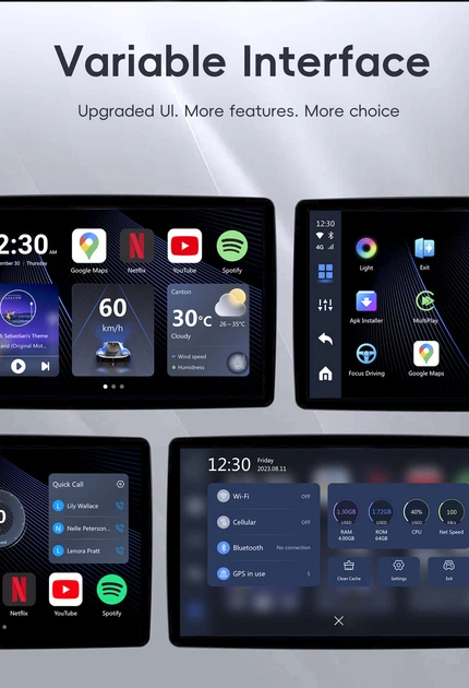 Ottocast P3 Lite авто приставка с Android 12 через CarPlay