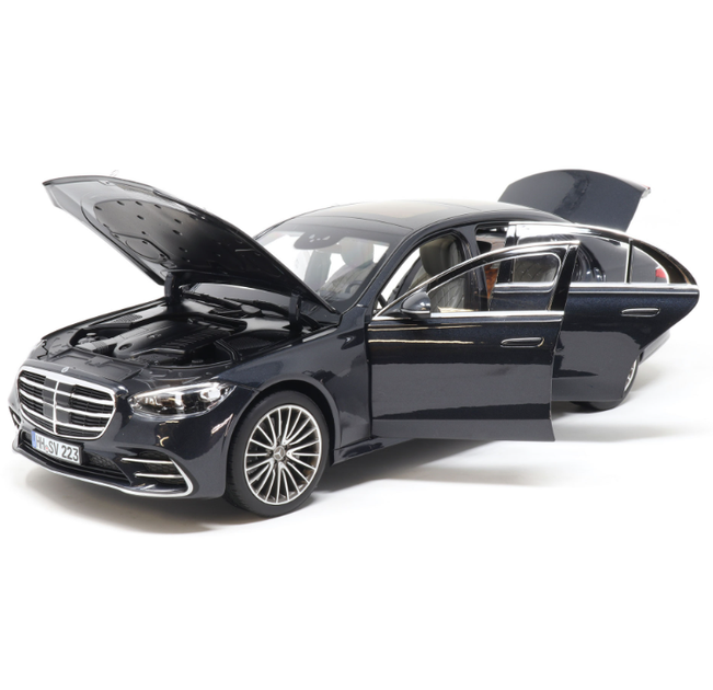 Модель автомобіля Mercedes-Benz S-Class (W223) AMG Line Anthracite Blue Metallic by Norev, Scale 1:18 - Фото 3 Модель автомобіля Mercedes-Benz S-Class (W223) AMG Line Anthracite Blue Metallic by Norev, Scale 1:18 - зображення 3