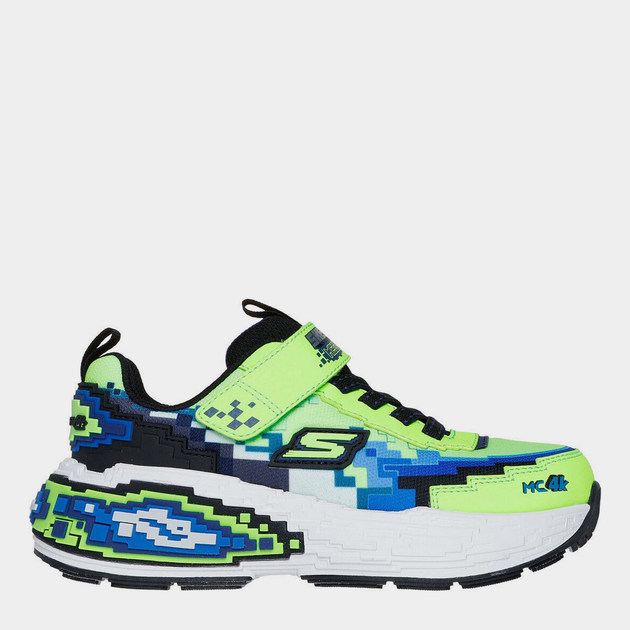 Детские кроссовки для мальчика Skechers Mega-Craft 4K 402160L LMBK 28.5 Салатовые (198376400132) 