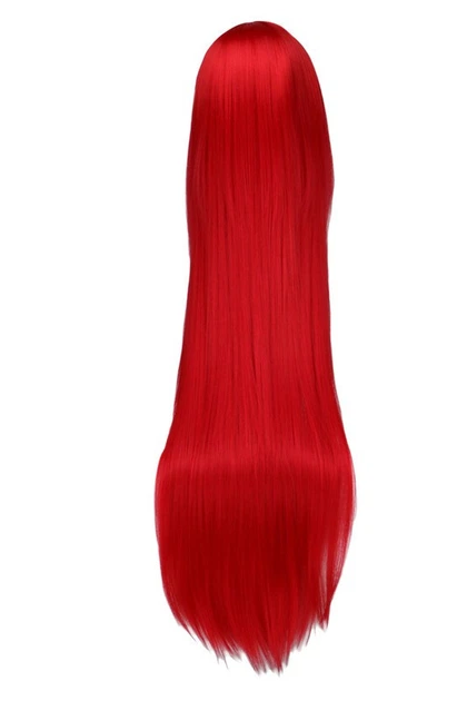 Парик длинный прямой 100 см красный (G100-Red) - изображение 4
