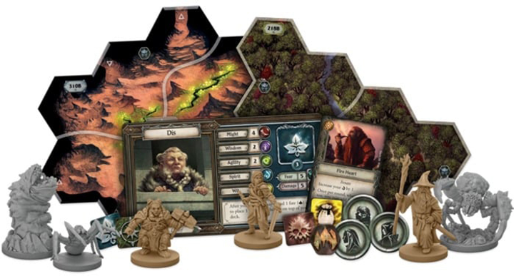 Гральні кістки Asmodee Lord of the Rings Journey через Middle-earth Dark Paths (4015566028869) - зображення 3