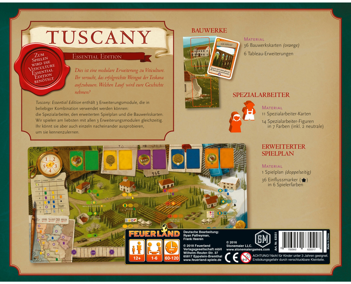 Kości do gry Pegasus Viticulture Tuscany Essential Edition (706949635517) - obraz 3