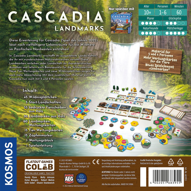 Kości do gry Kosmos Cascadia Landmarks (4002051683955) - obraz 5
