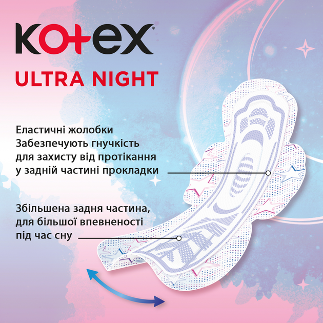 Гігієнічні прокладки Kotex Ultra Dry Night Quadro 22 шт (5029053580944) - зображення 4