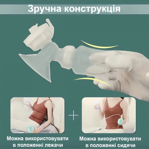 Молокоотсос электрический двойной для грудного вскармливания Breast Pump RH228 Model 3 150мл Белый - изображение 4