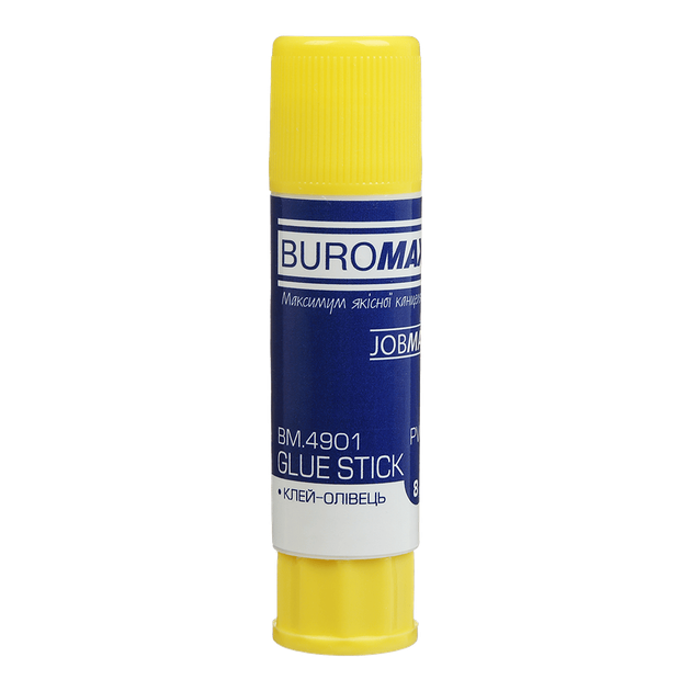 Клей-олівецьBuromax Jobmax ПВА 8г (BM.4901) - Фото 1 Клей-олівецьBuromax Jobmax ПВА 8г (BM.4901) - изображение 1