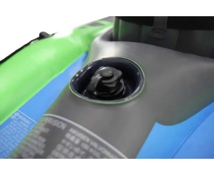Двухместная надувная лодка-байдарка Challenger K2 Kayak 68306 Intex с веслами и насосом 351 x 76 x 38 см Зеленый - изображение 5
