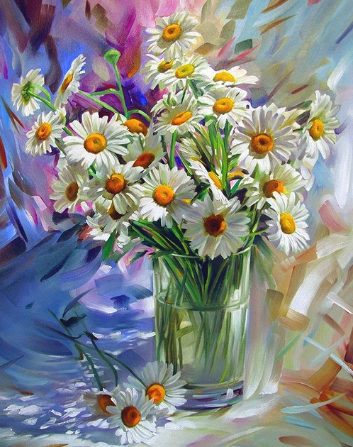 Пузикин Д. Н. Ромашки 50x40 cm 1993年 Пузикин Д. Н. Ромашки 50x40 cm 1993年