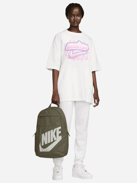 Рюкзак спортивний тканинний 21 л вміщує формат А4 Nike Nk Elmntl Bkpk - Hbr DD0559-222 Темно-зелений (197860511194) - зображення 2