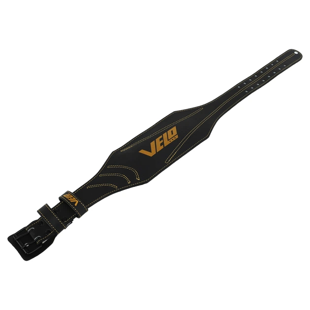 Пояс атлетический кожаный VELO VL-9738 (ширина-6in (15см), р-р 2XL длина 110-125см, с подкладкой для спины) черный-золотой - изображение 7