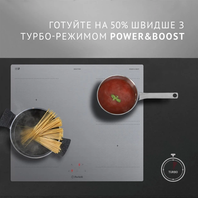 Варильна поверхня індукційна Perfelli HI 674 GR (склокераміка, сенс.кер., об’єднані зони) 243269 - изображение 12