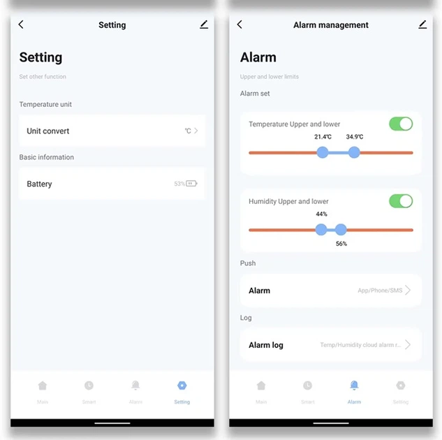 Умный датчик температуры и влажности TH05, Дисплей, SmartHome, Bluetooth, For SmartLife APP, iOS, Android, Black - изображение 14
