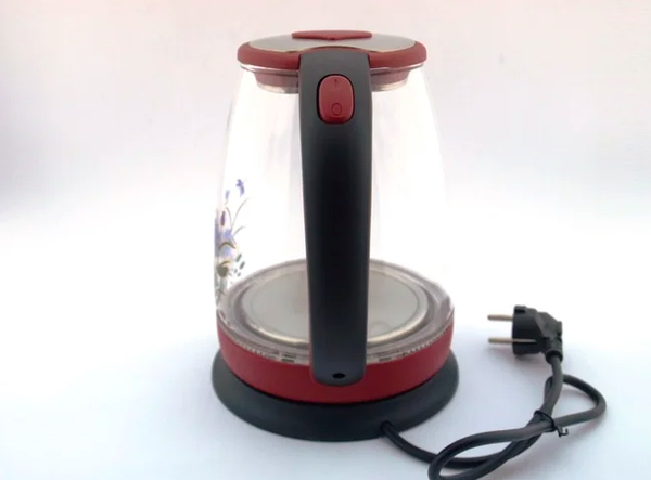 Электрочайник стеклянный с LED-подсветкой 2400 Вт 1,8 л BITEK BT-3111 Pro Красный - изображение 4