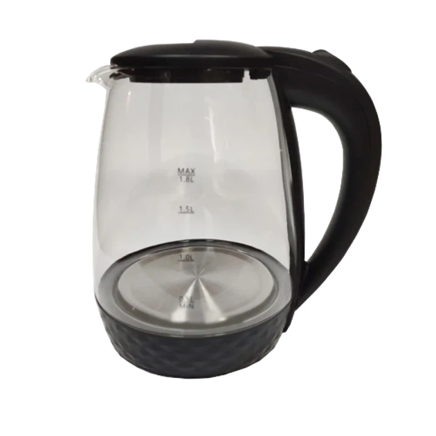 Електричний дисковий скляний чайник 1.8 л 1850-2000W Walesberg WS-KK-1129 Pro Чорний - зображення 2