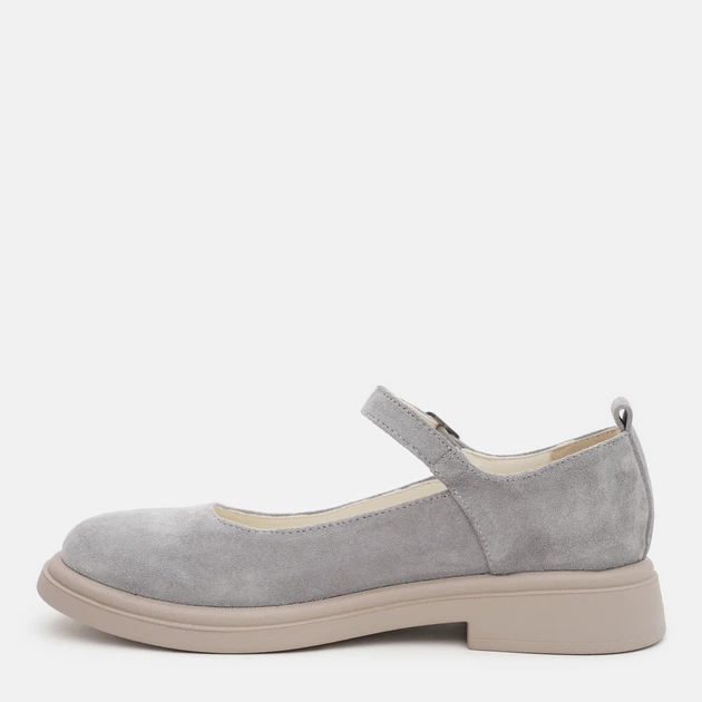 Женские туфли замшевые Мэри джейн PARADIZE SHOES T-504 38 24.2 см Серые (ROZ6501060339) - изображение 4