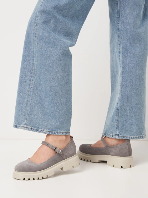 Женские туфли замшевые Мэри джейн PARADIZE SHOES T-503 40 25.7 см Серые (ROZ6501060335) - Фото 2 Женские туфли замшевые Мэри джейн PARADIZE SHOES T-503 40 25.7 см Серые (ROZ6501060335) - изображение 2