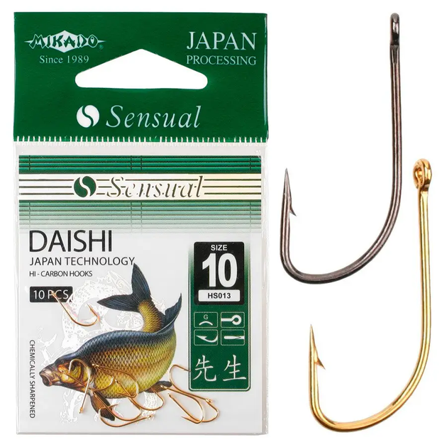 Гачок Mikado Sensual Daishi No 8 (вушко) 10 шт. (black nickel) HS013-8B Mikado - Фото 1 Гачок Mikado Sensual Daishi No 8 (вушко) 10 шт. (black nickel) HS013-8B Mikado - изображение 1