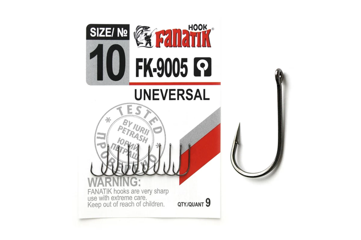 Крючок Fanatik UNEVERSAL № 10 FK-9005-10 - Фото 1 Крючок Fanatik UNEVERSAL № 10 FK-9005-10 - изображение 1