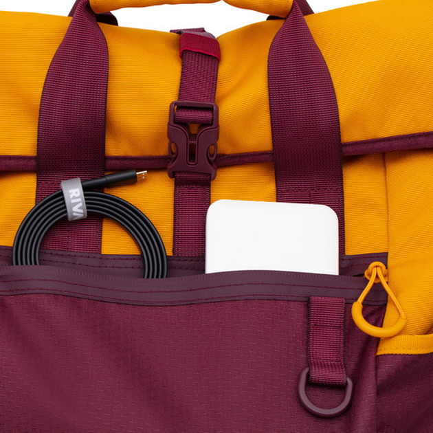 Рюкзак для ноутбука RIVACASE Dijon 5321 15.6" Burgundy Red/Yellow (RC5321_BRG) - зображення 8