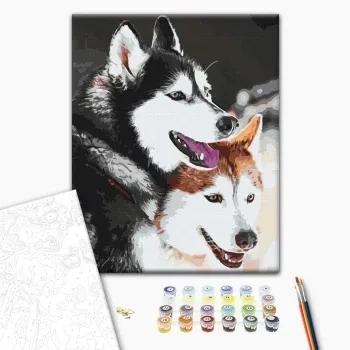 Картина за номерами 40х50 см. Хаскі Brushme 28714 - зображення 2