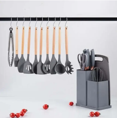 Кухонний набір 19в1 Kitchen Set СІРИЙ - зображення 3