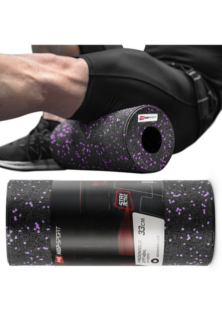 Роллер массажер (валик, ролик) гладкий Hop-Sport EPP 33см HS-P033YG черно-фиолетовый - Фото 6 Роллер массажер (валик, ролик) гладкий Hop-Sport EPP 33см HS-P033YG черно-фиолетовый - изображение 6