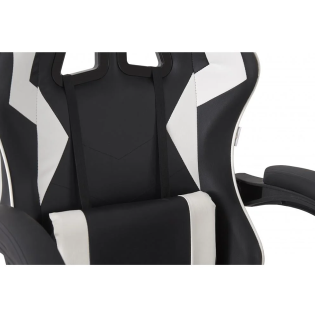 Крісло геймерське Bonro B-0519 чорно - біле - изображение 4